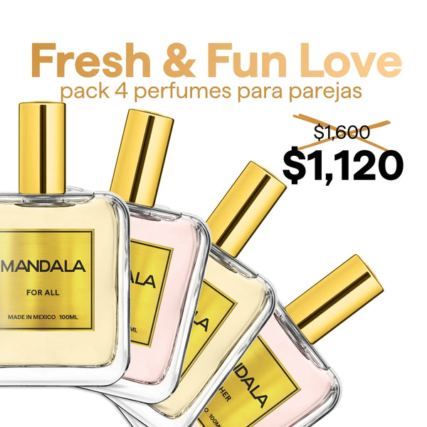 Fresh & Fun Love - pack 4 perfumes para parejas